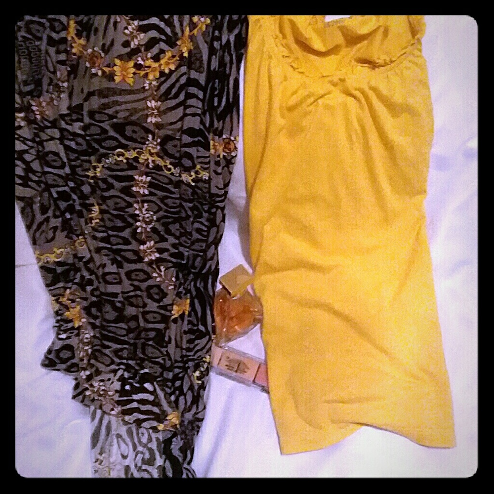 Silky animal print of leoparors skirt